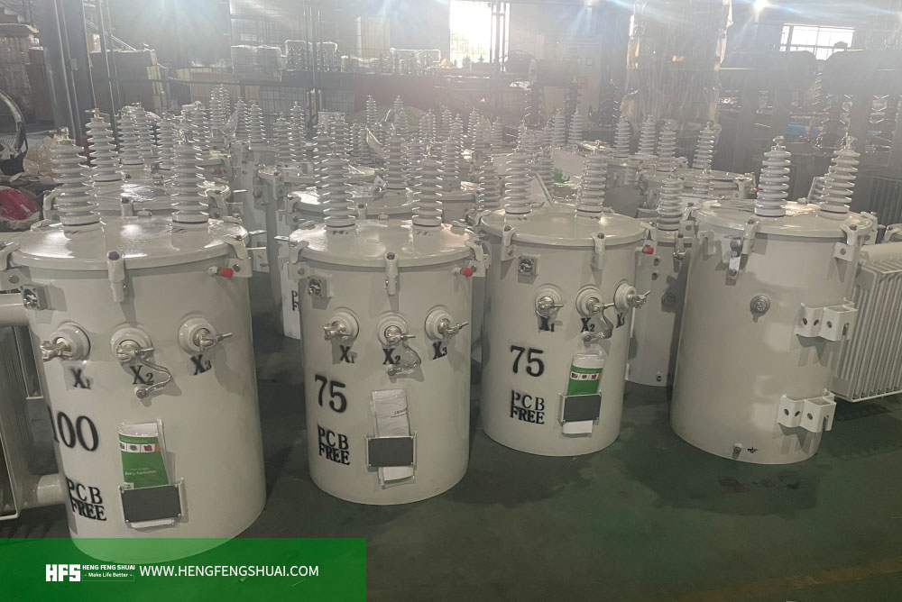 100KVA美属萨摩亚柱上单相变压器价格